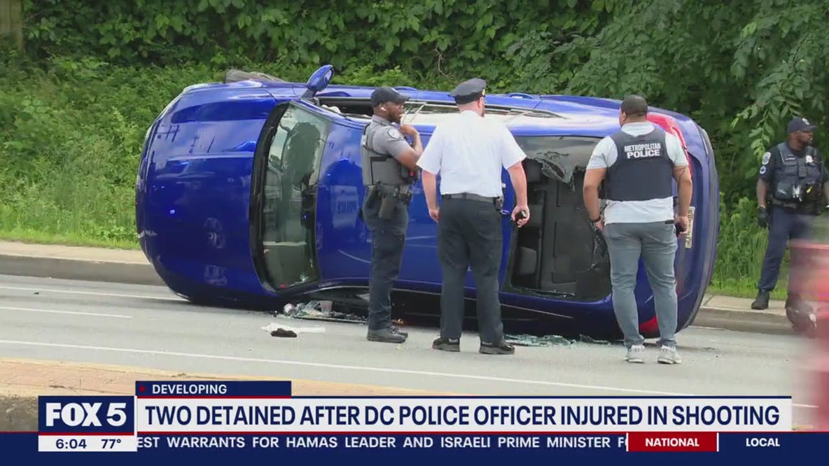 2 detained in Landover after officer injured in DC shooting